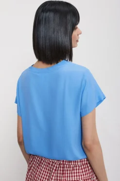 T-Shirt aus Seidenmischgewebe