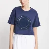 T-Shirt mit Häkelapplikation