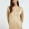 Viskosebluse mit 1 Knopf