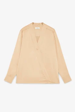 Viskosebluse mit 1 Knopf