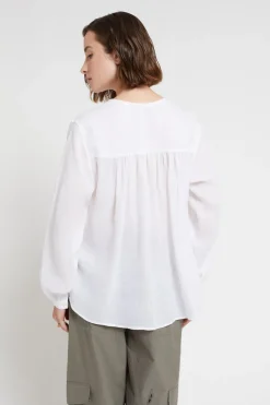 Bluse aus Ramie-Stoff