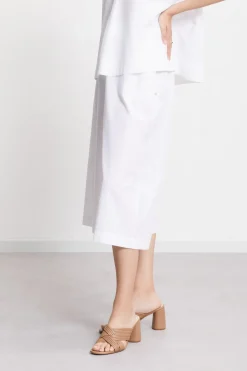 Cropped-Hose aus Popeline